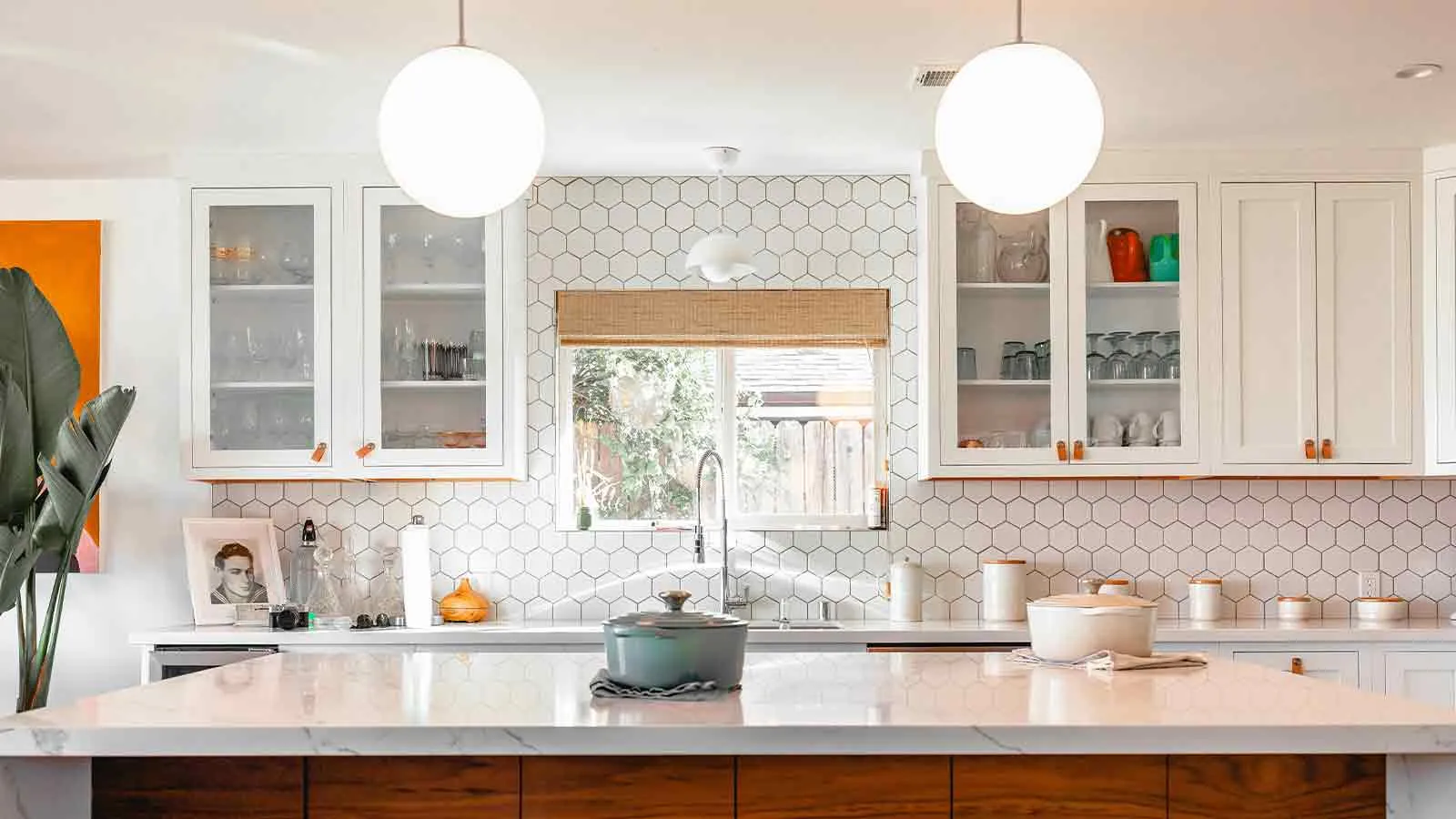 Bright white kitchen in a home priced on current market insights