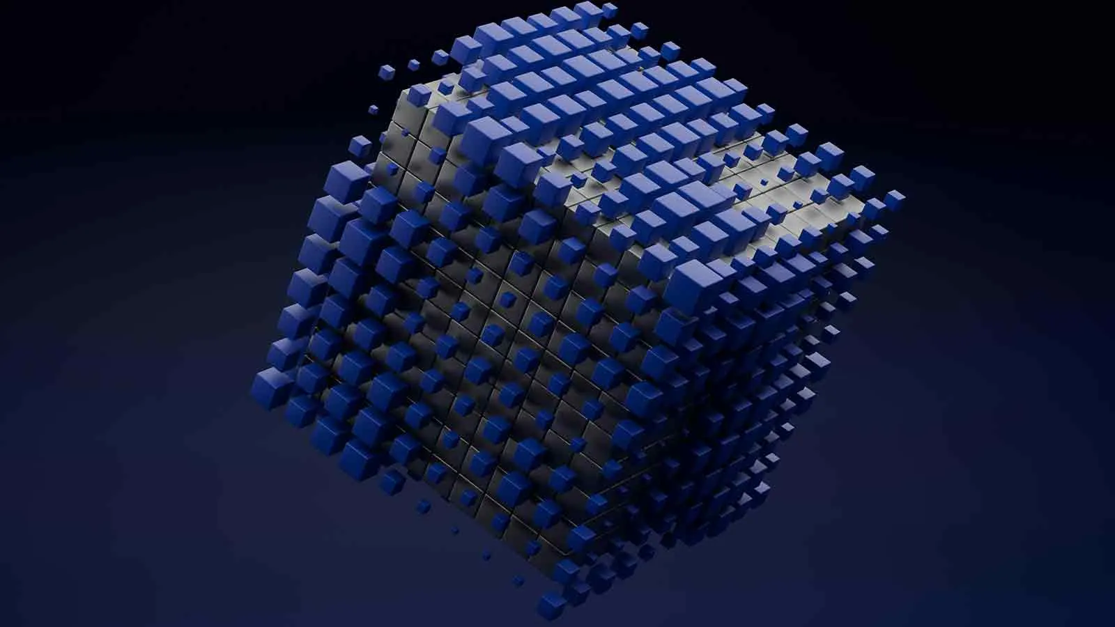 Abstract cube of interlocking blocks, like the contract terms around earnest money deposits