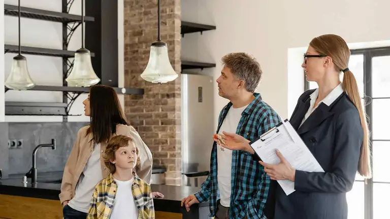 Family meeting an advisor about a tax lien found in a property search